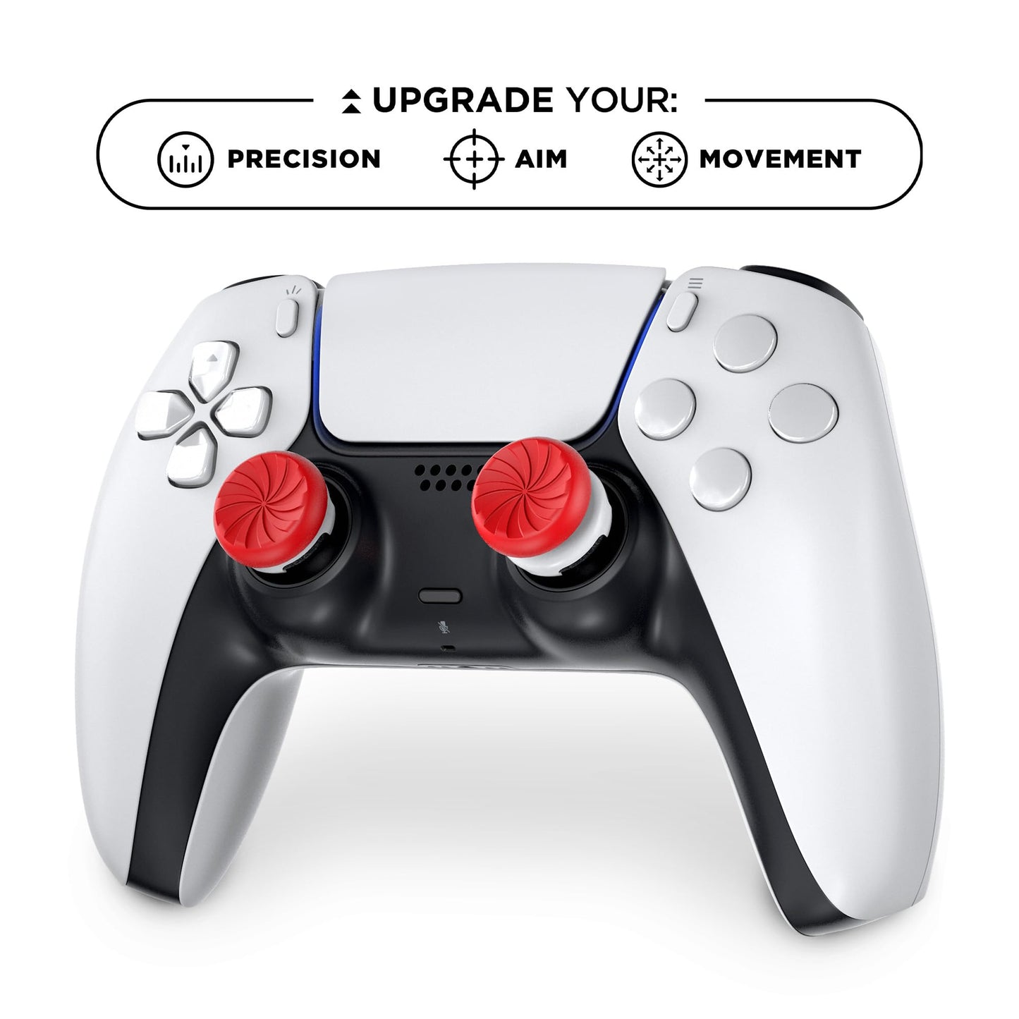 KontrolFreek FPS Freek Inferno for PlayStation 4 (PS4) and PlayStation 5 (PS5) Controller | Performance Thumbsticks | 1 High-Rise, 1 Mid-Rise |