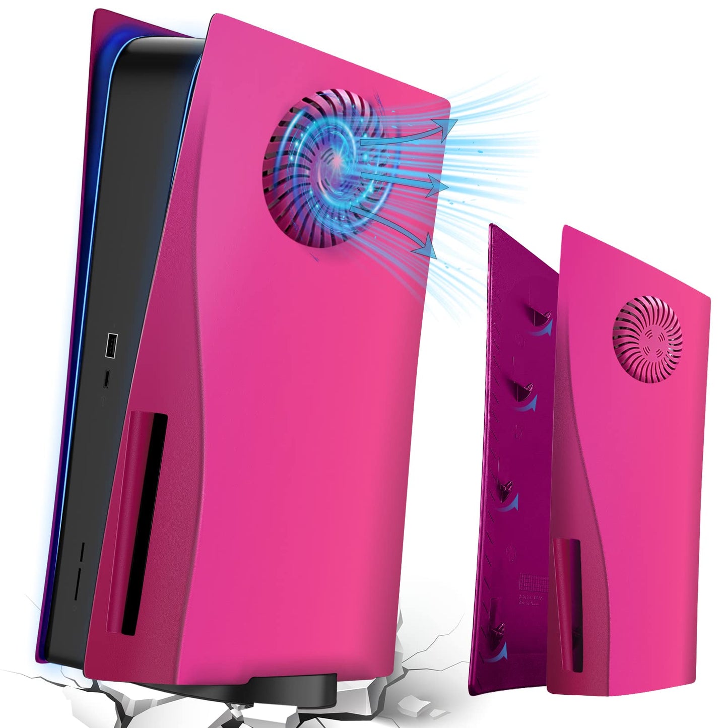 Wedorat P5 Plate Cover Case Faceplate 20240123 (Cosmic Red with Cooling Vents)