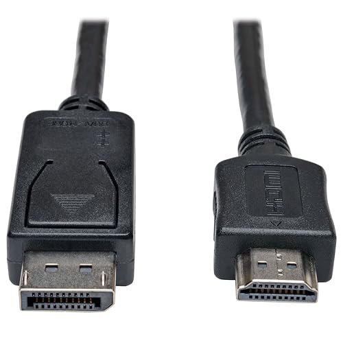 Tripp Lite DisplayPort to HDMI Cable Adapter, DP to HDMI, Male-to-Male, DP to HDMI, 1080p, HDCP Compatible, 25 Feet / 7.6 Meters, 3-Year Warranty