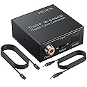 PROZOR 192K Bi-derectional Coaxial Optical Converter, Optical SPDIF Toslink to Coaxial, Coaxial to Optical SPDIF Toslink, Support DTS/Dolby-AC3