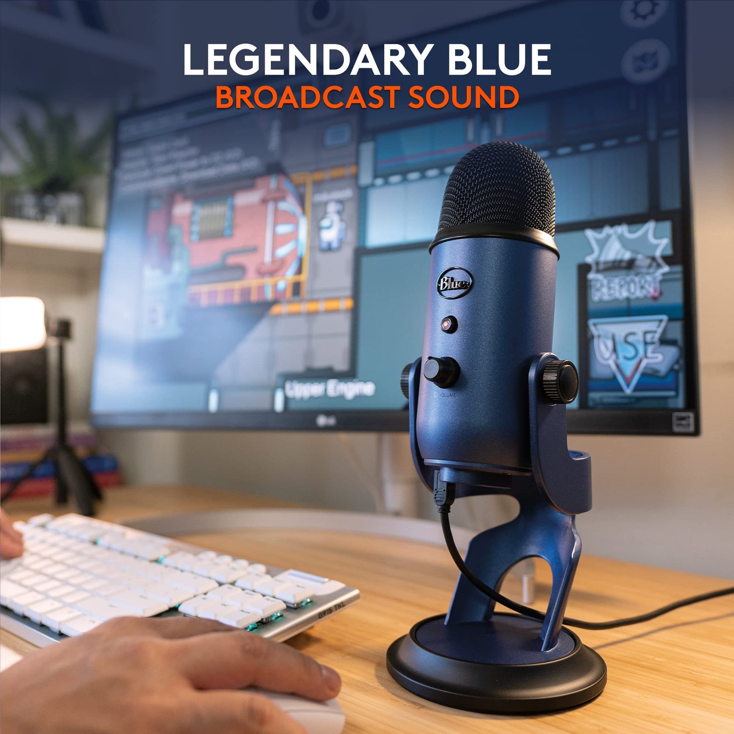 Logitech Creators Blue Yeti USB Microphone for PC, Mac, Gaming, Streaming, Podcasting, Studio and Computer Condenser Mic with Blue VO!CE Effects, 4