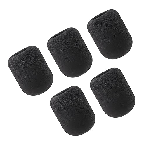 Phenyx Pro 5 Pack Foam Mic Cover, Thick Handheld Microphone Windscreen, Reusable Microphone Pop Filter (PTA-WDS5)