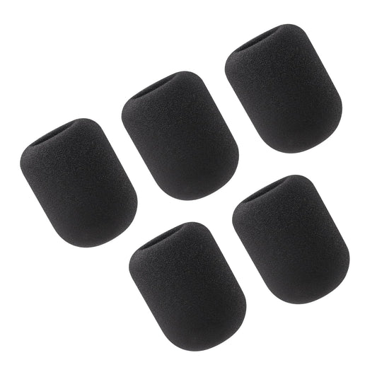 Phenyx Pro 5 Pack Foam Mic Cover, Thick Handheld Microphone Windscreen, Reusable Microphone Pop Filter (PTA-WDS5)