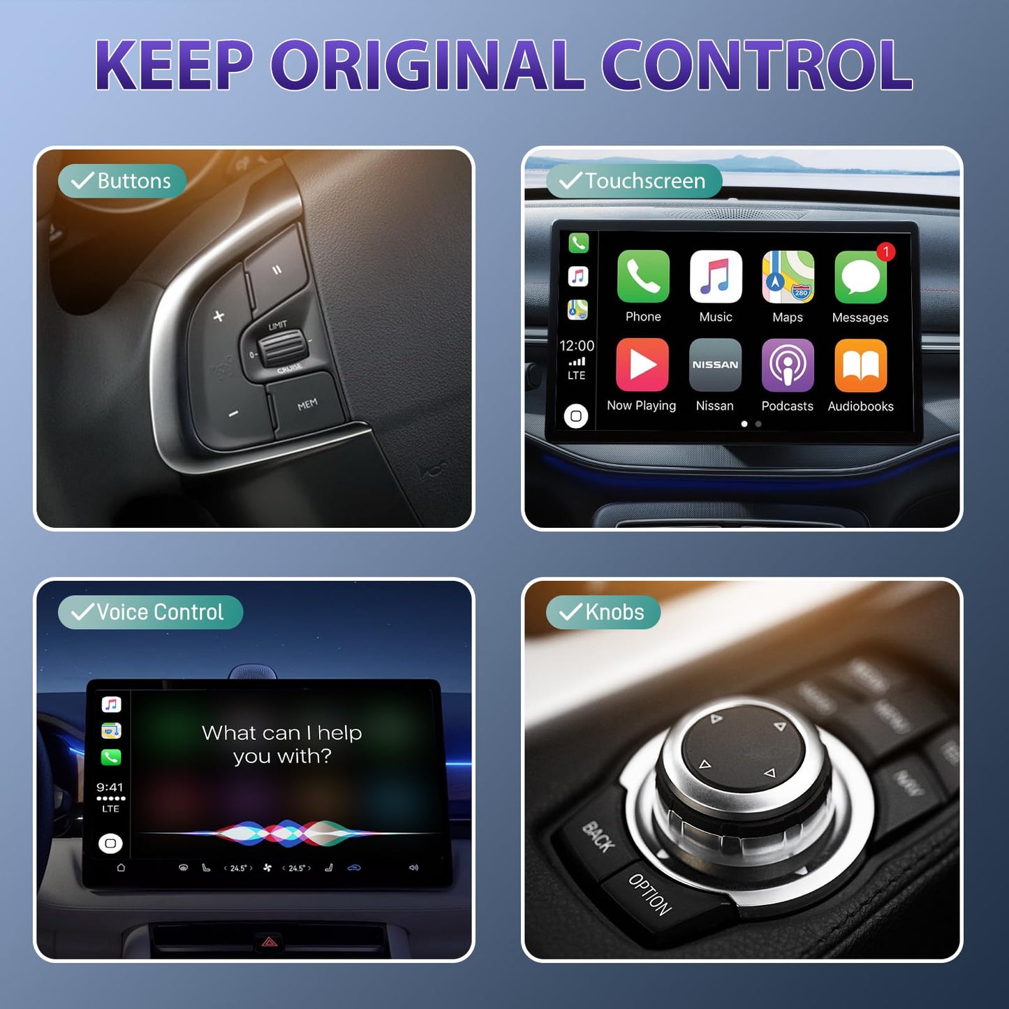 Wireless Carplay Adapter, 2025 Upgrade Converts Wired to Wireless Adapter for iPhone, Auto Connect Dongle for Apple Car Play, Bluetooth No Delay