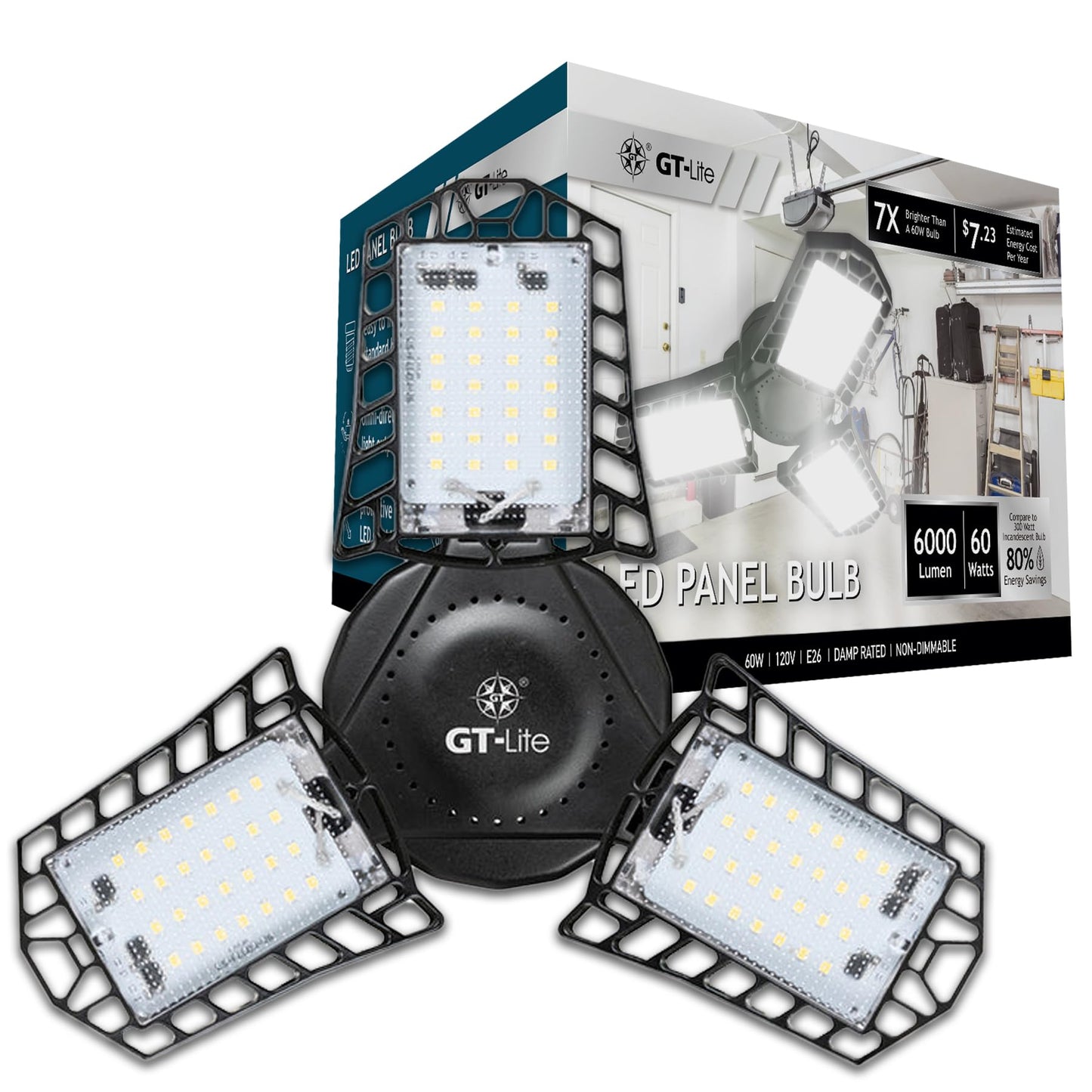 GT-Lite LED Garage Bulb, 60W (300W Equivalent), 6,000 Lumen