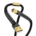 Viborg HiFi USB Cable 4N OFC USB2.0 A-Male to B-Male Digital Audio DAC Cable, Professional USB Cord Wire (1.6FT/0.5M)