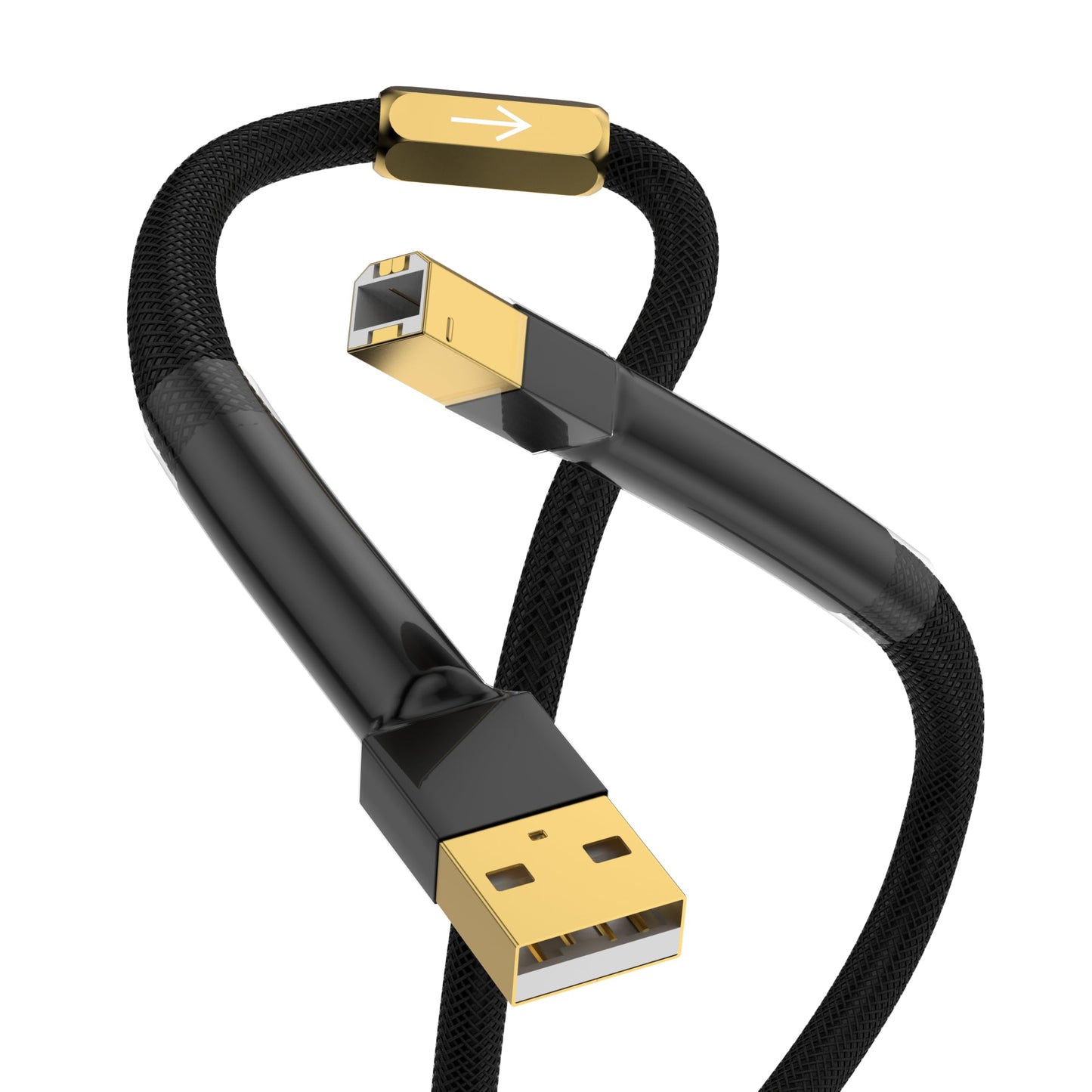Viborg HiFi USB Cable 4N OFC USB2.0 A-Male to B-Male Digital Audio DAC Cable, Professional USB Cord Wire (1.6FT/0.5M)