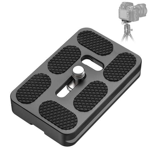 CAVIX PU-60 Aluminum Alloy Universal Arca-Swiss Quick Release Plate- Includes 1/4?-20 Screw, Compact & Lightweight (37g) for DSLR/Mirrorless, Tripods