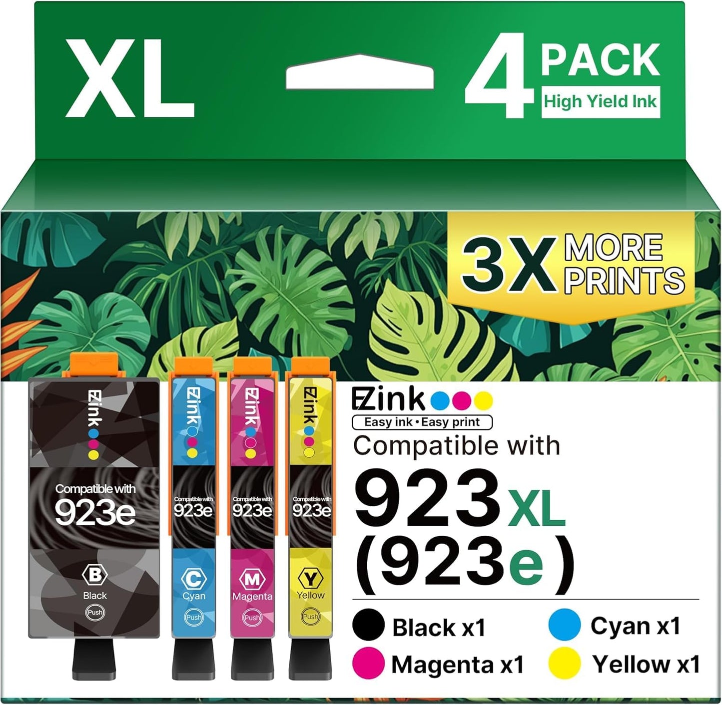 E-Z Ink 923xl 923e Ink cartridges for HP Printers Replacement for hp 923 E Ink cartridges Combo Pack for hp officejet pro 8125e 8135e 81030e 8138e