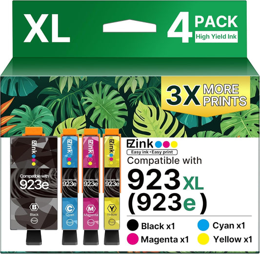 E-Z Ink 923xl 923e Ink cartridges for HP Printers Replacement for hp 923 E Ink cartridges Combo Pack for hp officejet pro 8125e 8135e 81030e 8138e