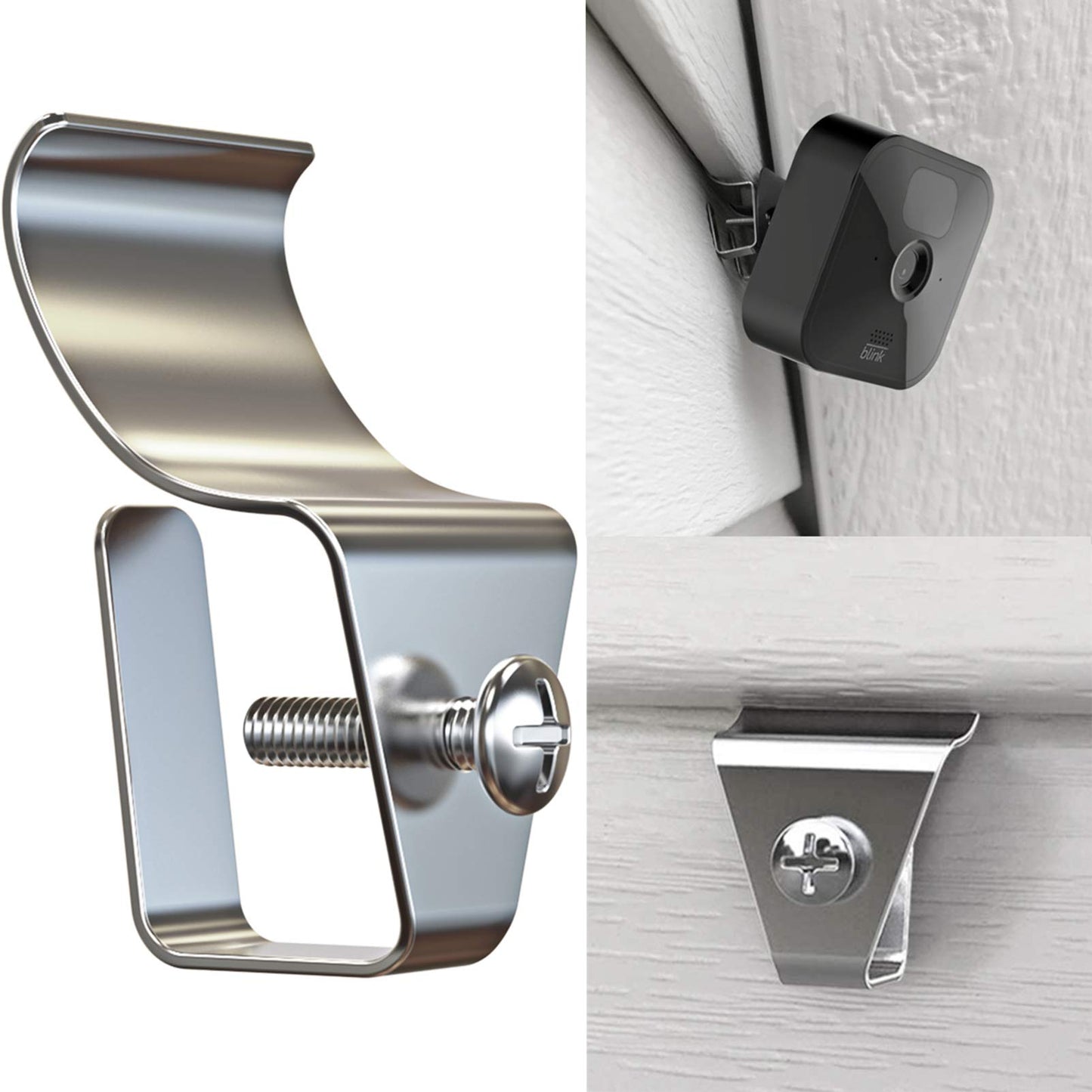 12-Pack Vinyl Siding Hooks for All-New Blink Outdoor Camera, No-Hole Needed Outdoor Siding Clips for Mounting Blink Outdoor Security Camera System