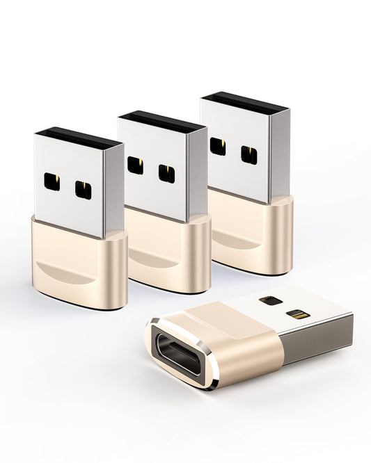 USB to USB C Adapter 4 Pack,USB C Female to A Male Charger Type C Converter for Apple Watch Ultra iWatch 7 8 SE,iPhone 14 13 12 15 Pro Plus Max…