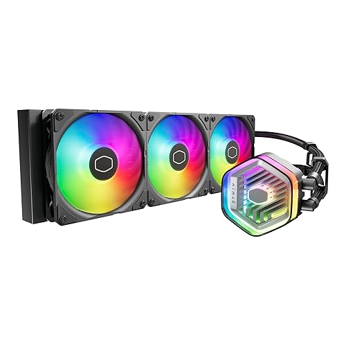 Cooler Master 360 Atmos Performance-Driven Close-Loop AIO Liquid Cooler, R9|Ultra 9, Dual Chamber aRGB Pump, 360 Radiator, Sickleflow Edge PWM Fans
