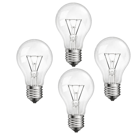 NABKRA 60 Watt Incandescent Light Bulbs,A19 60W Light Bulb, A19 E26 60W Incandescent Bulb, Dimmable, 2700K, Warm White Light, Shatter-Resistant