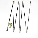 Crotek Manpack CB Radio Whip Antenna Collapsible 7 Element 112 Inch Black Color
