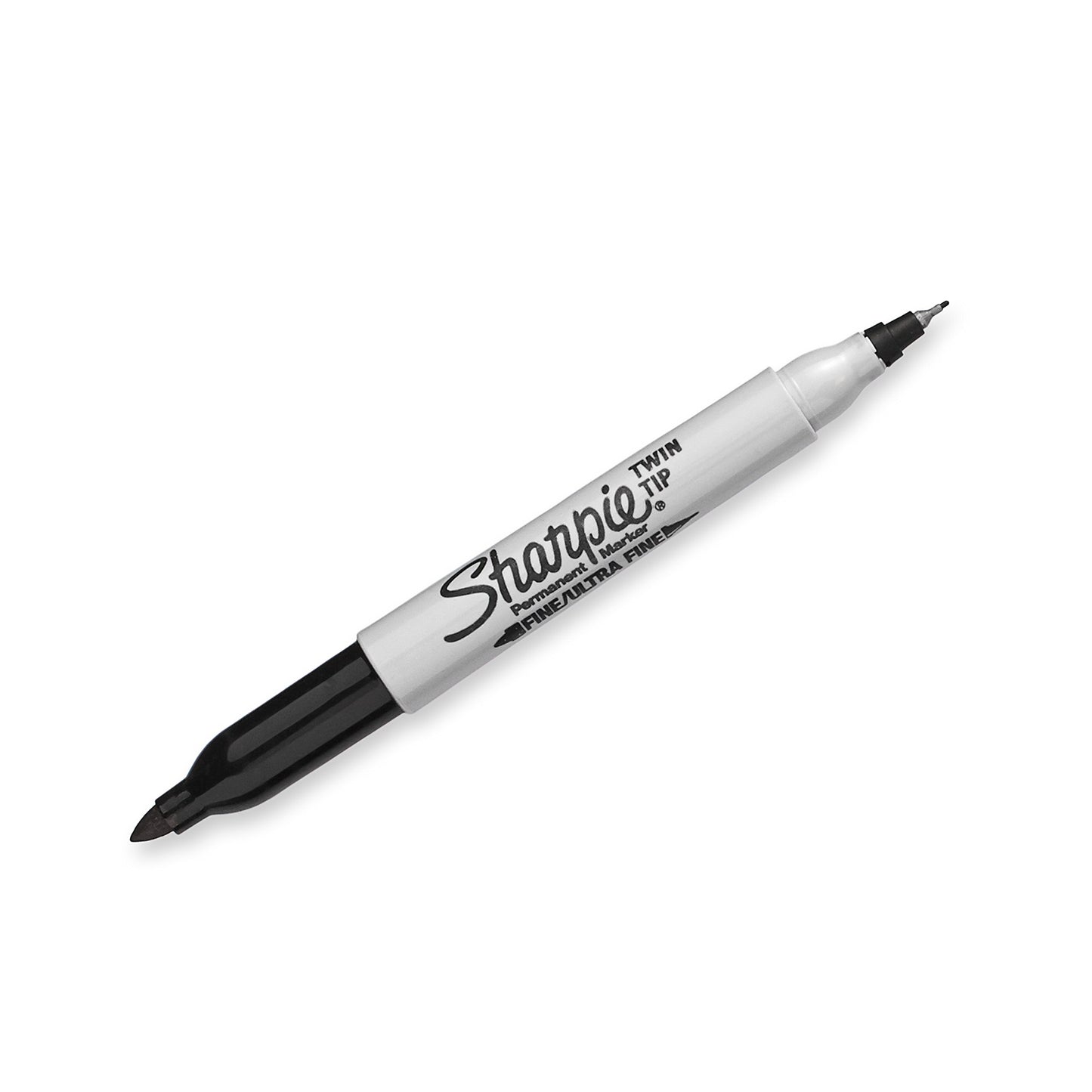 Sharpie Twin Tip Permanent Markers, Fine and Ultra Fine, Black, 4 Count