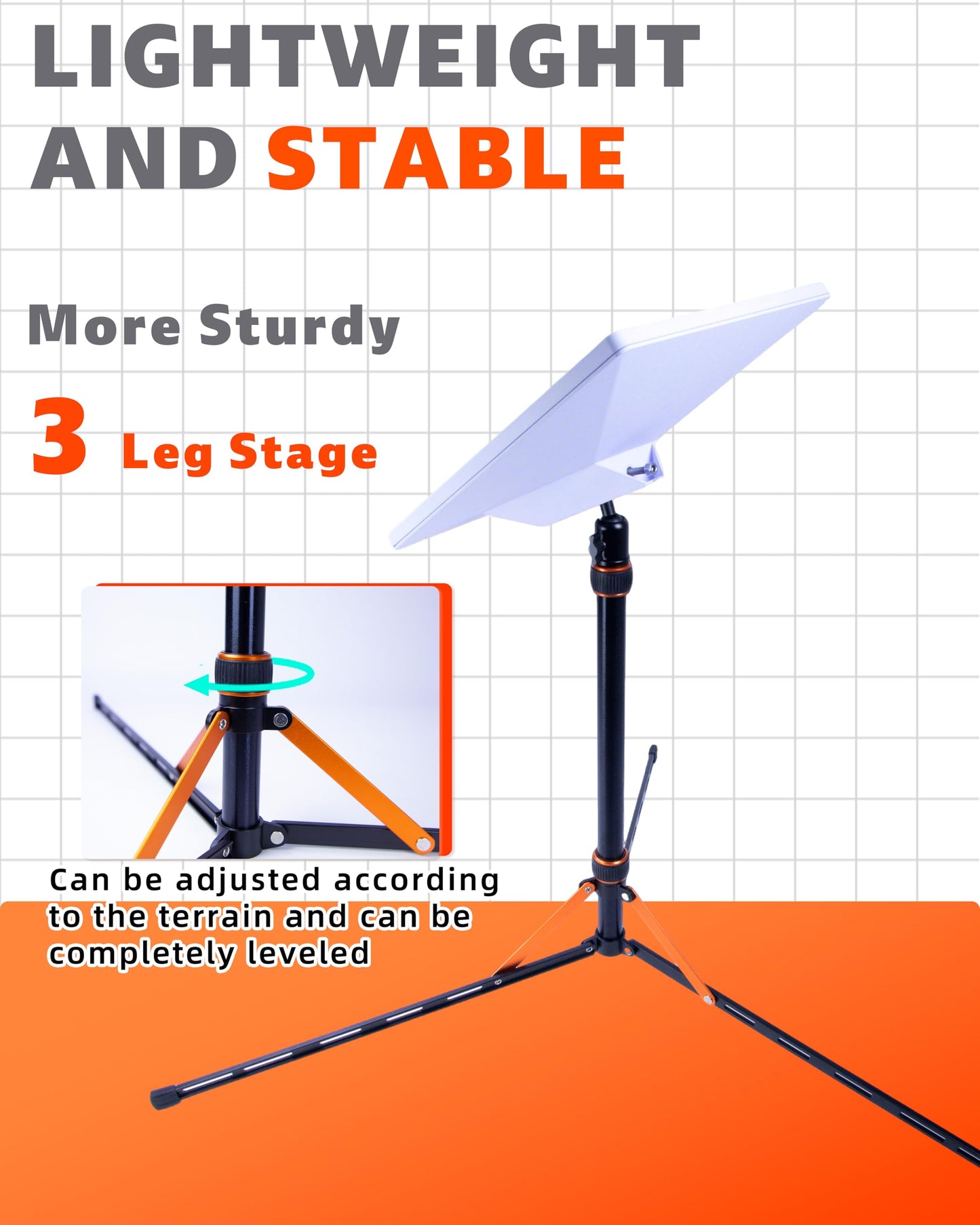 Starlink Mini Tripod, Suitable for Starlink Mini, Aluminum Alloy, 360° Swivel Head, Star Link Mini Tripod Stand with Adapter