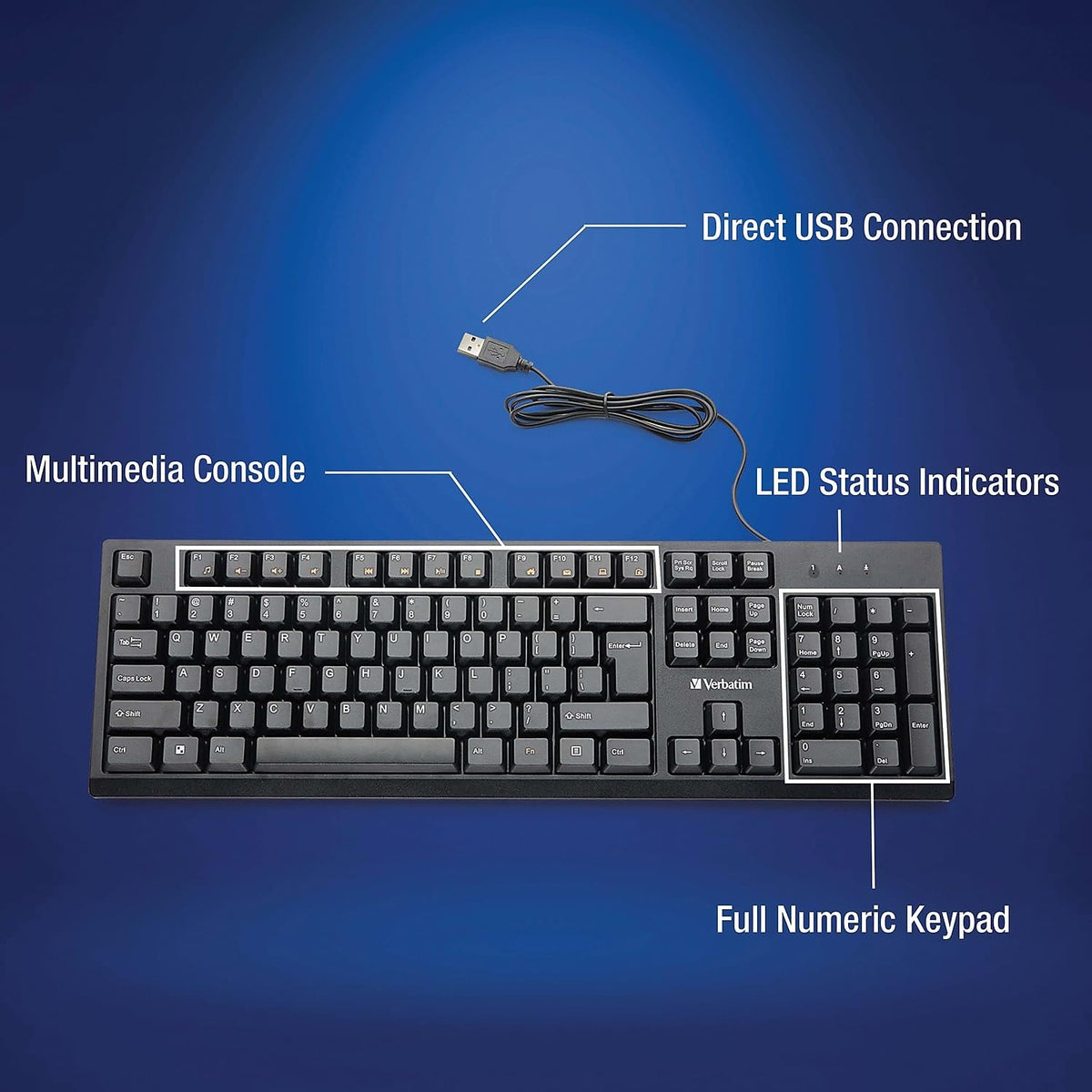 Verbatim 70735 Universal Wired Keyboard
