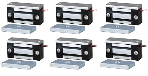 Seco-Larm E-941SA-80Q Single Door Mini Maglock, Holding Force from 80 to 110 lbs, 12 to 24V DC, Detachable Mounting Bracket, MOV Surge Protection, No