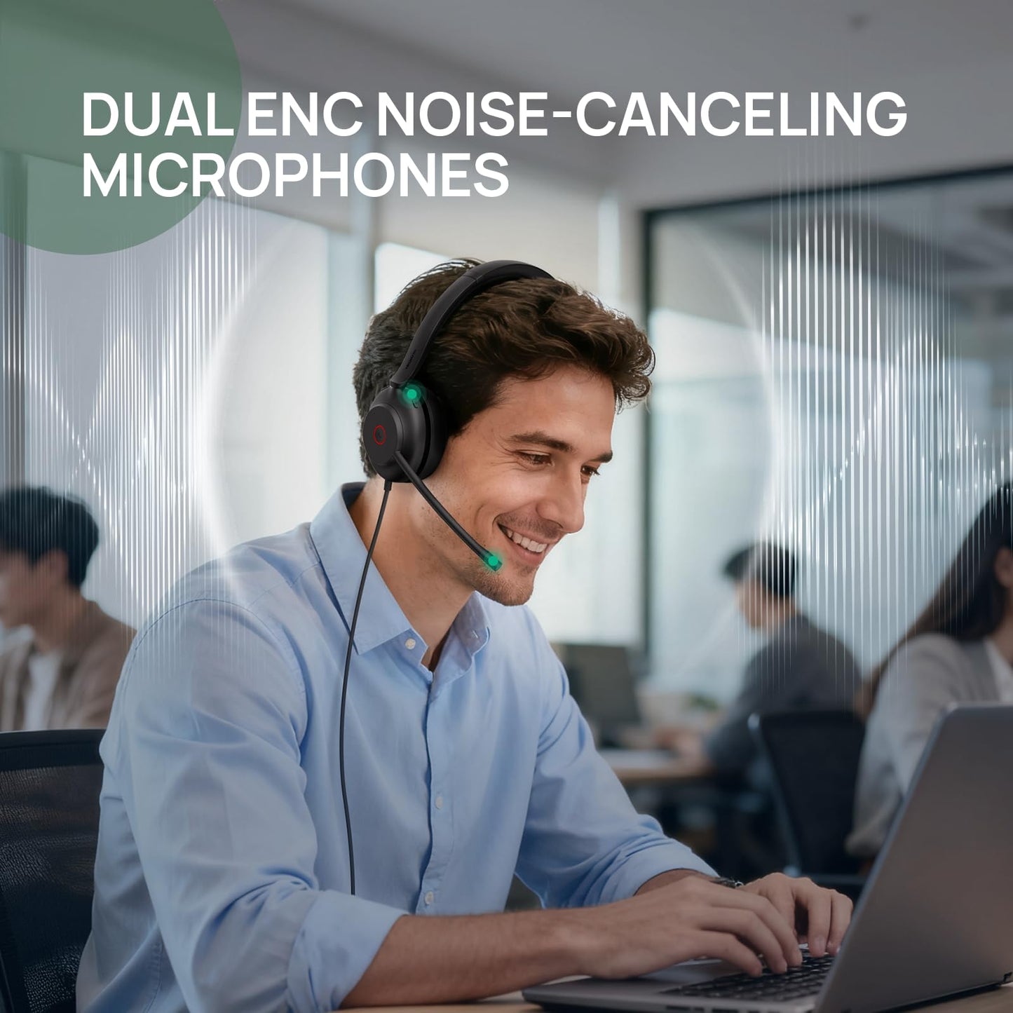 Yealink UH35 Wired Headset, USB Headset with Noise Cancelling Mic, Optimized for Skype and Zoom and Other Leading Conferencing Platforms, All-Day