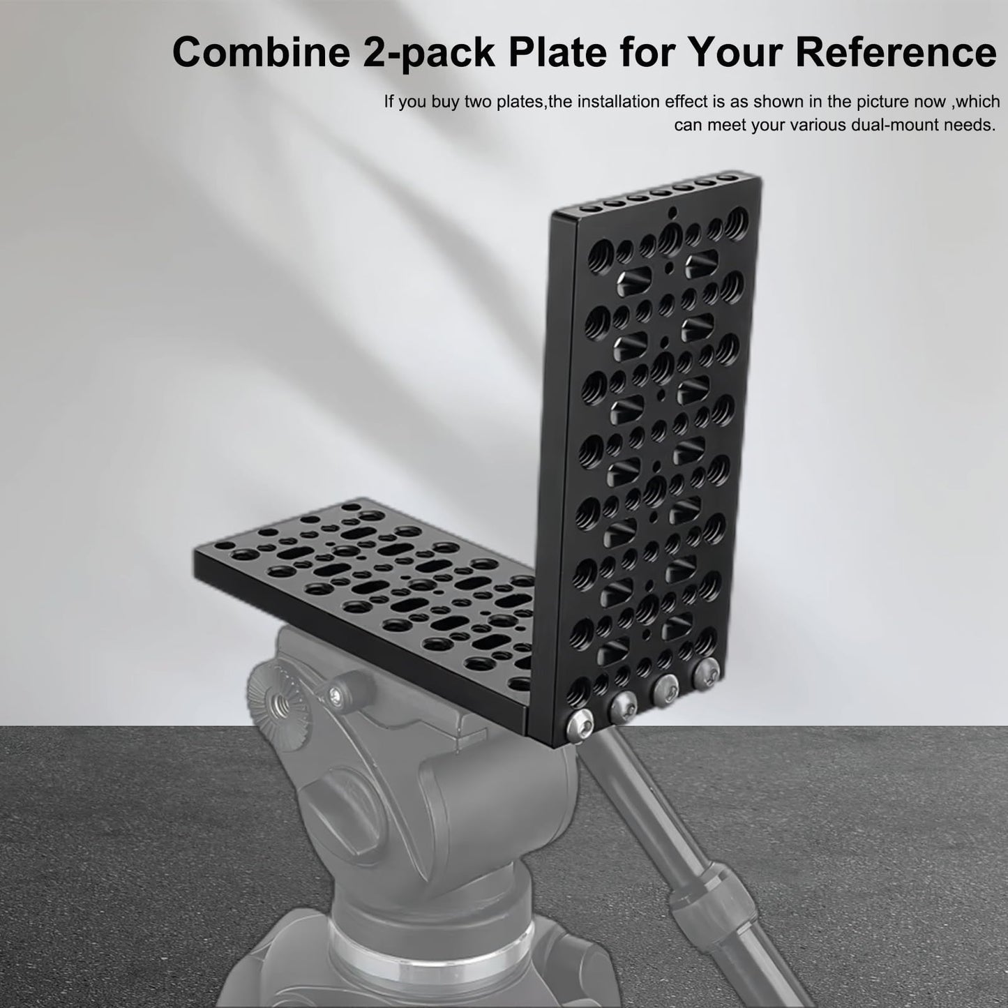 DINESK Multifunctional Camera Cheese Plate with 1/4"-20 3/8"-16 Threads,Cheese Mounting Plate for Railblocks,Rods and Various Other Camera DIY