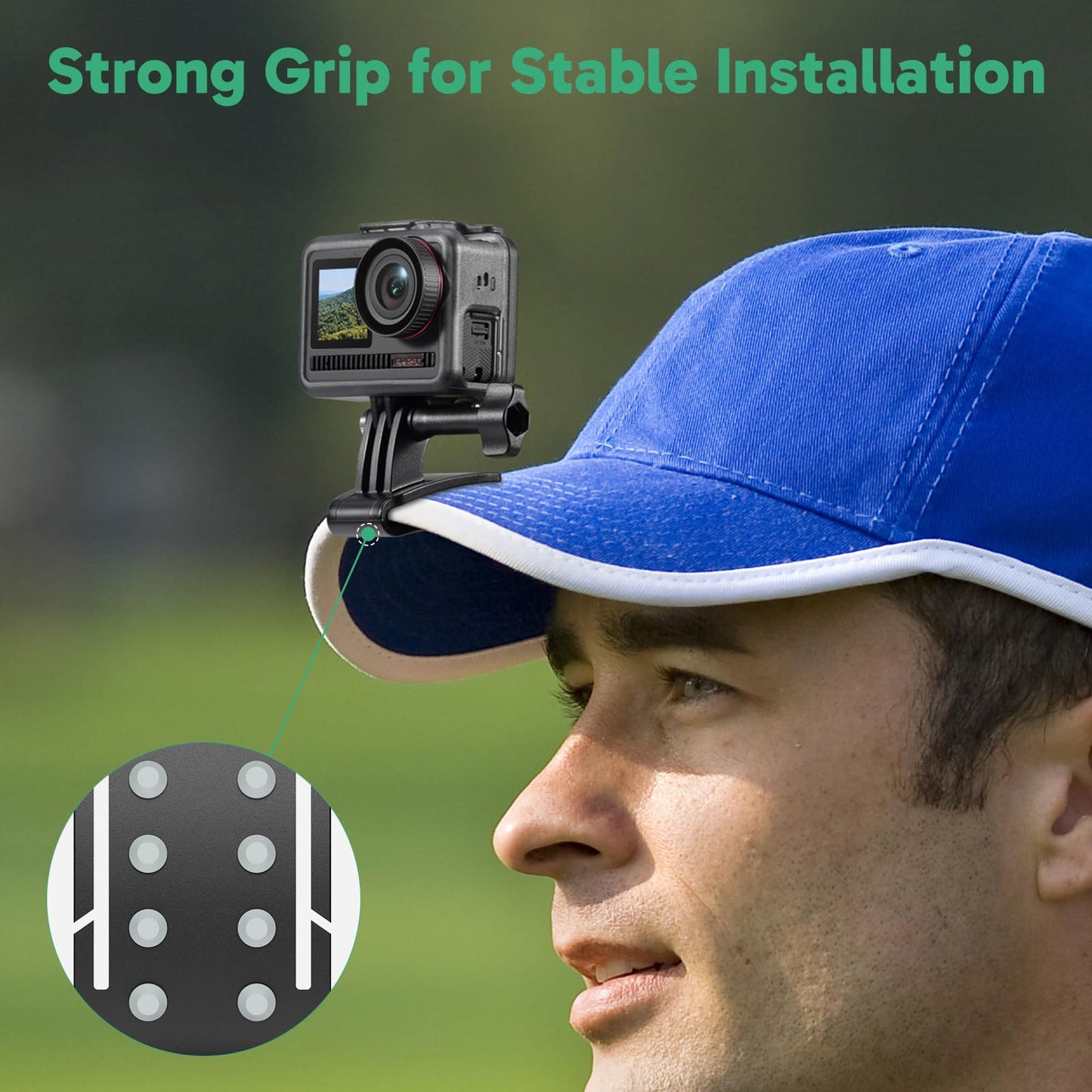 AKASO 2-in-1 Quick Release Adjustable Head Strap Mount for GoPro Hero 13 12 11 10 9, EK7000/EK7000 Pro, Brave 4/4 Pro, Brave 7/7 LE, V50 X, V50 Elite