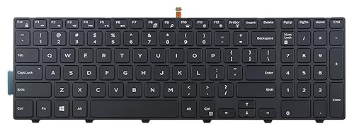 Laptop Backlit Keyboard Replacement for Dell Latitude 3570, US Layout Black Color