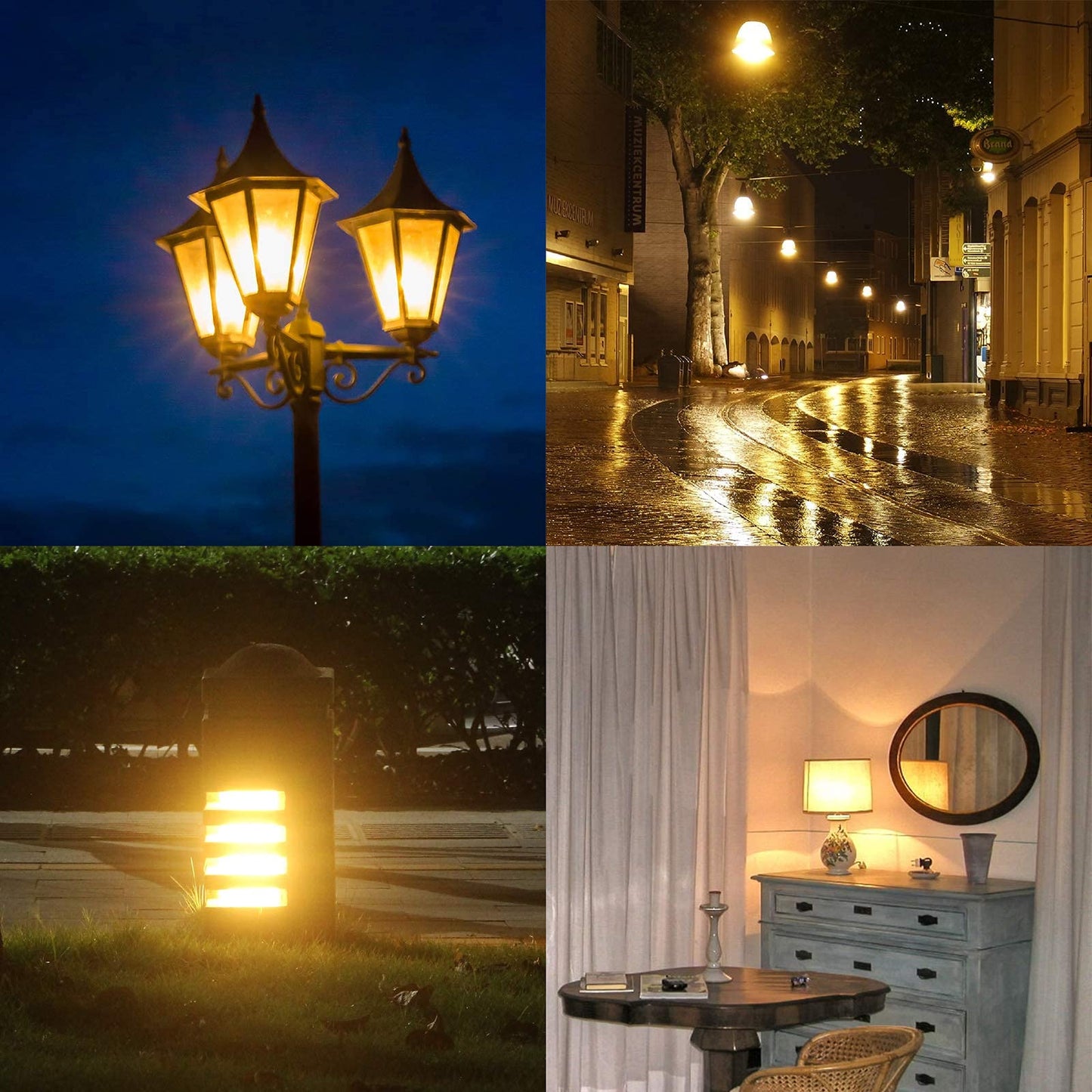 60Watt Yellow LED Bug Light Bulb 2-Pack No Blue Light Outdoor 800Lm 120V E26 Medium Base