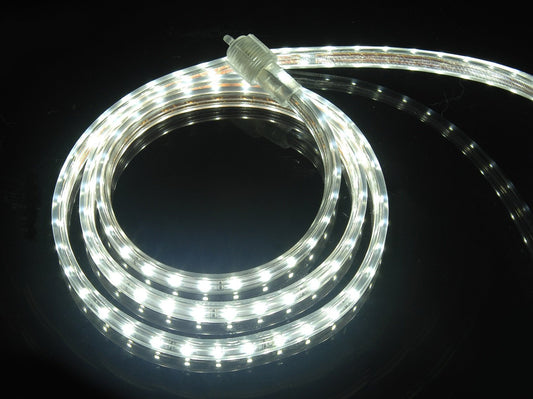 CBconcept UL Listed, 13 Feet, 1400 Lumen, 6000K Pure White, Dimmable, 110-120V AC Flexible Flat LED Strip Rope Light, 240 Units 3528 SMD LEDs, Indoor