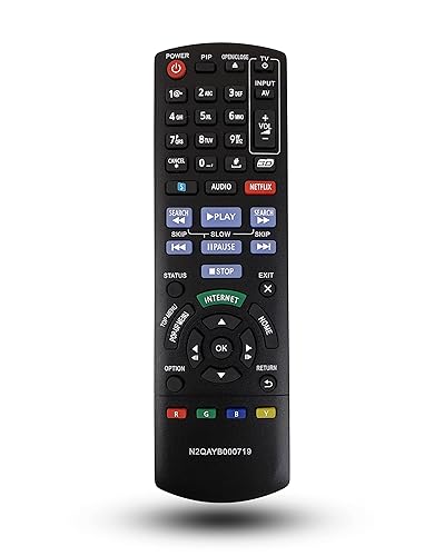 Replacement Remote Control for Panasonic DMP-BDT220 DMP-BBT01 DMP-BDT220CP DMP-BDT220P Blu-Ray Disc Player
