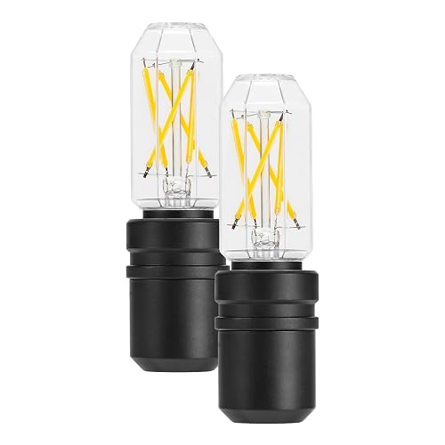 Maxxima Vintage LED Night Light, Plug-in Wall Outlet Filament Edison Bulb Style, 2700K Warm White, Automatic Dusk-to-Dawn Sensor, Rustic Design Ideal