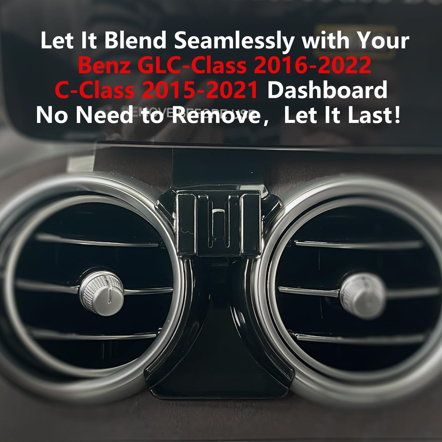 CLEC for Mercedes-Benz GLC-Class 2016-2022 C-Class 2015-2021 Magnetic Wireless Car Charger Phone Holder Mount for Benz GLC-Class 2016-2022 C-Class