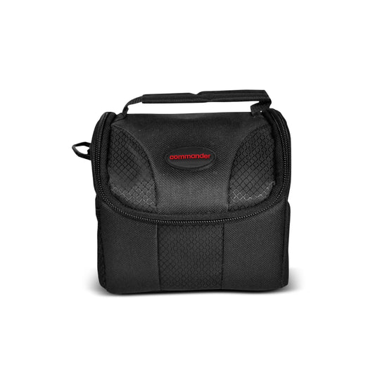 COMMANDER OPTICS Small Camera Bag - Water Resistant, Soft Padded, Compact Travel Bag for Canon EOS, Nikon, Sony & More DSLR Cameras/Camcorders Ample