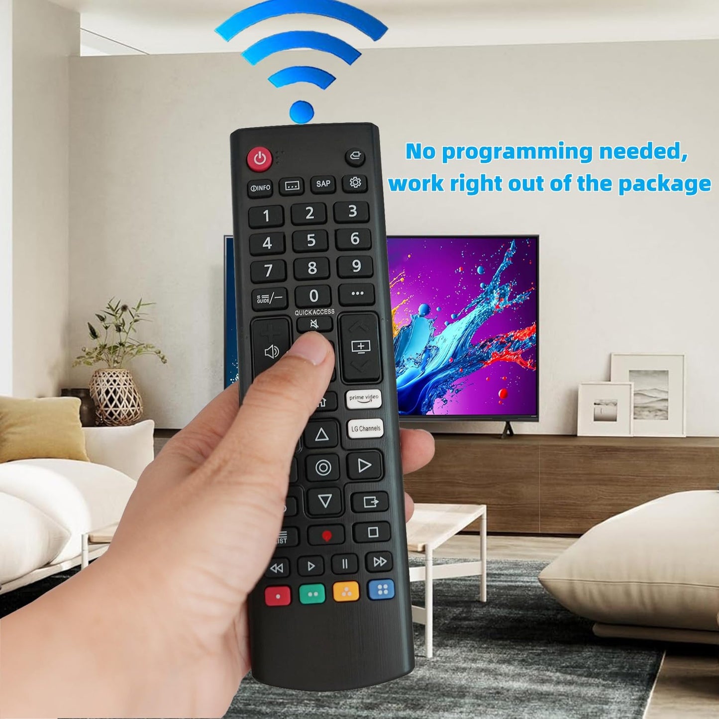 Universal Replacement Remote Control for LG Smart 4K TV 55UP7560AUD 65UP7100ZUF 75UP7070PUD 75UP7170ZUC 43UP8000PUA 50UP8000PUA, with Disney Plus