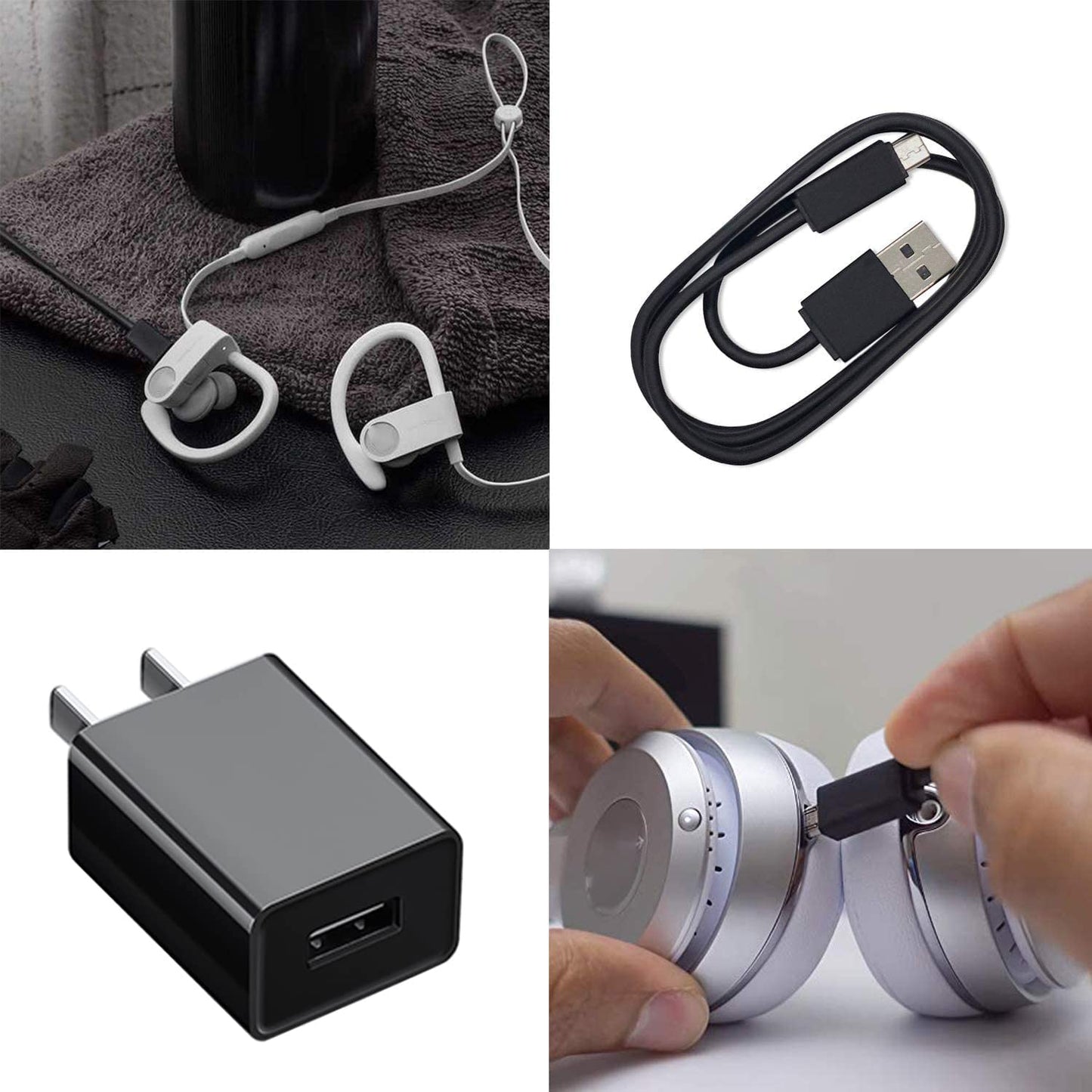 FEIYIU USB Charger Charging Cable Cord Compatible with for Beats by Dr Dre Studio Solo 3 2 2.0 Powerbeats 3 2 Wireless Headphone Earphone, Pill 2.0