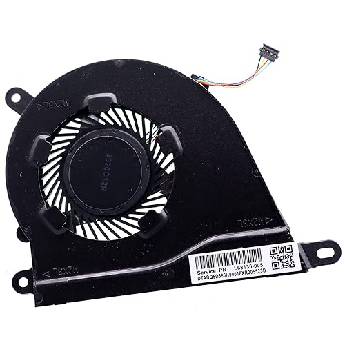 Deal4GO CPU Cooling Fan L68134-001 ND75C07-19A18 for HP 14-DQ 15-DY 15s-FQ 15s-EQ 340S G7 14-DQ0011DX 14-DQ1039WM 15-DY0013DX, Black