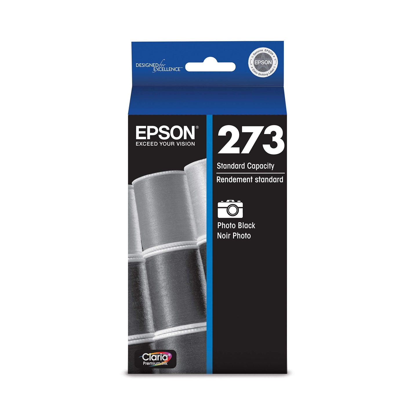Epson 273 Claria Ink Standard Capacity Photo Black Cartridge (T273120-S) Works with Expression Premium XP-520, 600, 610, 620, 800, 810, 820