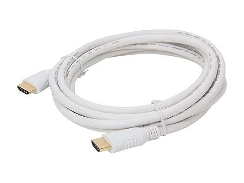 Nippon Labs NMHD-10MM-WT 10-Feet High Speed HDMI with Ethernet cl2 Rating, White Cable M/M 28 AWG Gold Plated