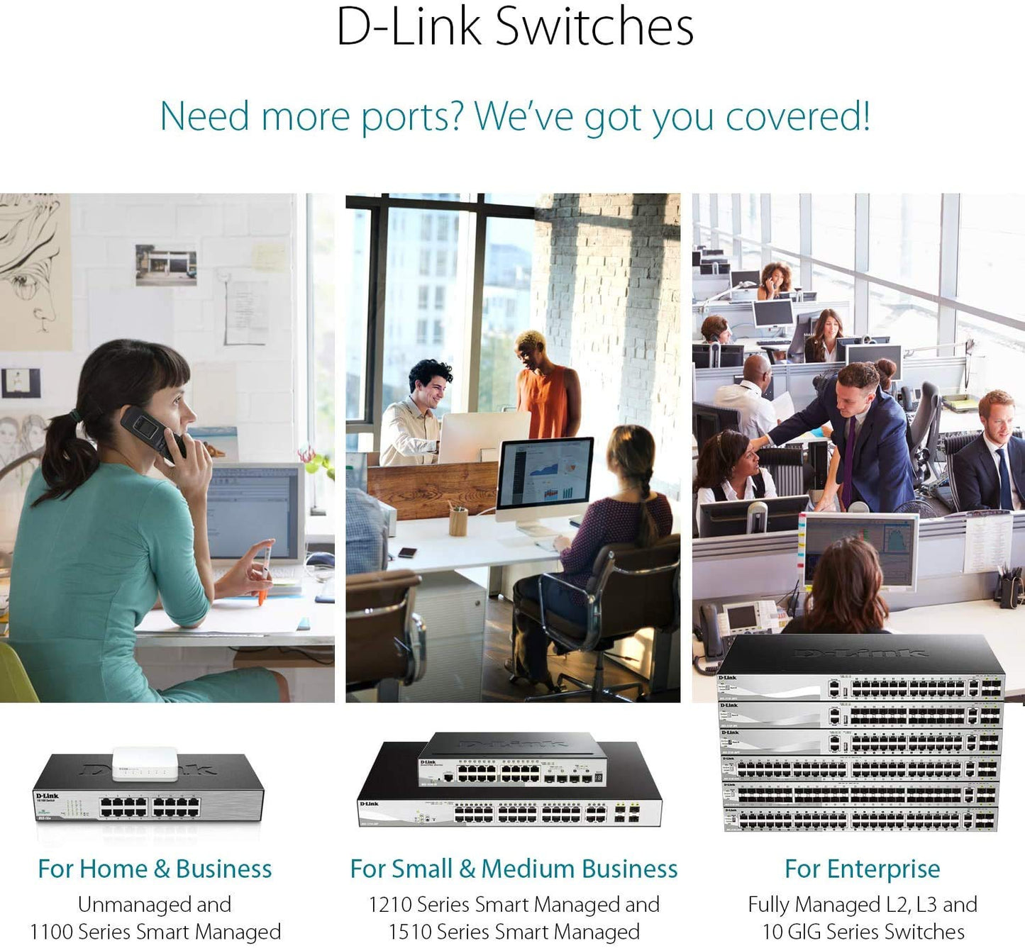 D-Link DGS-108/B 8-Port Gigabit Unmanaged Metal Desktop Switch 10/100/1000 Mbit/s - UK Version Black DGS-108/B