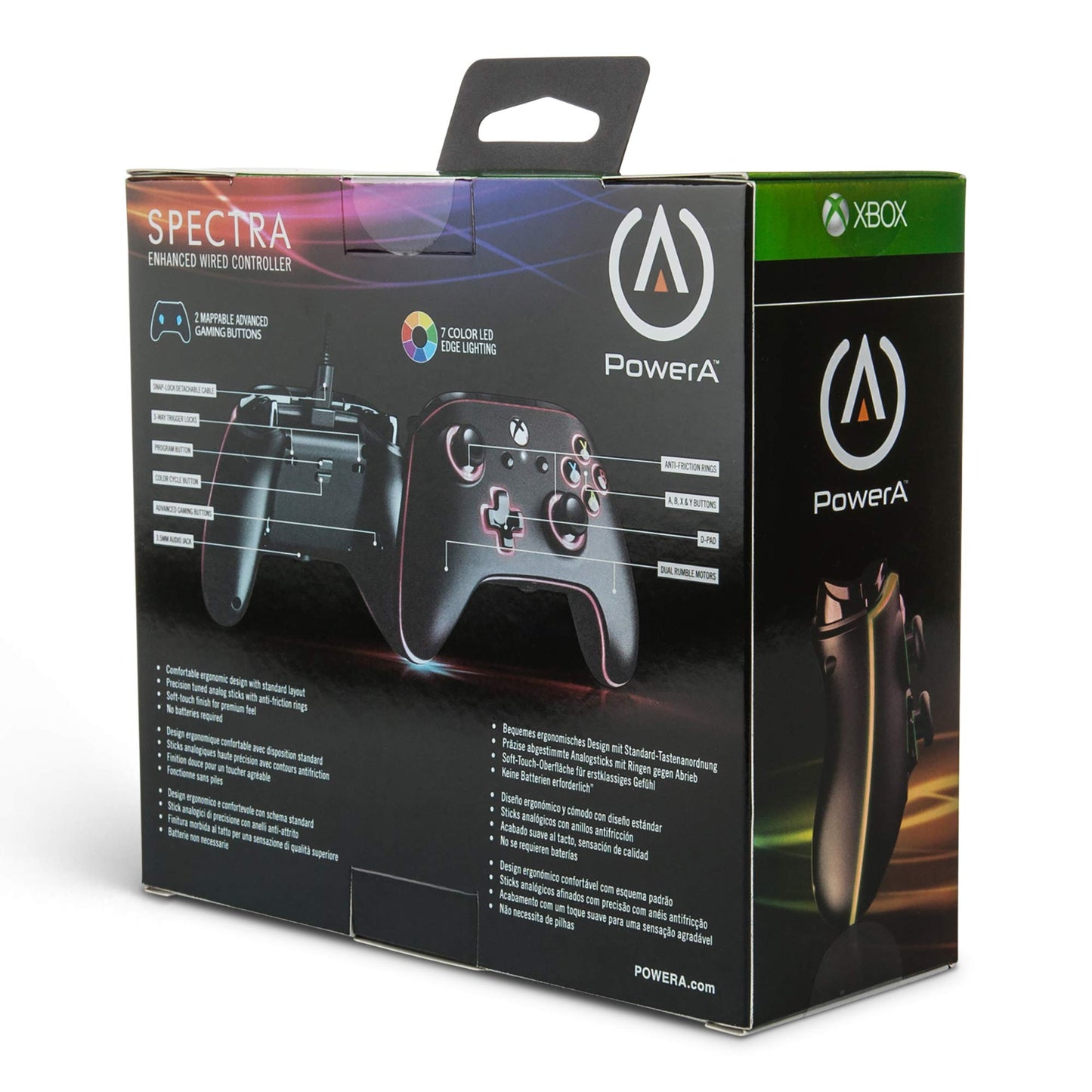 PowerA Spectra Enhanced Illuminated Wired Controller for Xbox One, gamepad, wired video game controller, gaming controller, Xbox One, works with Xbox