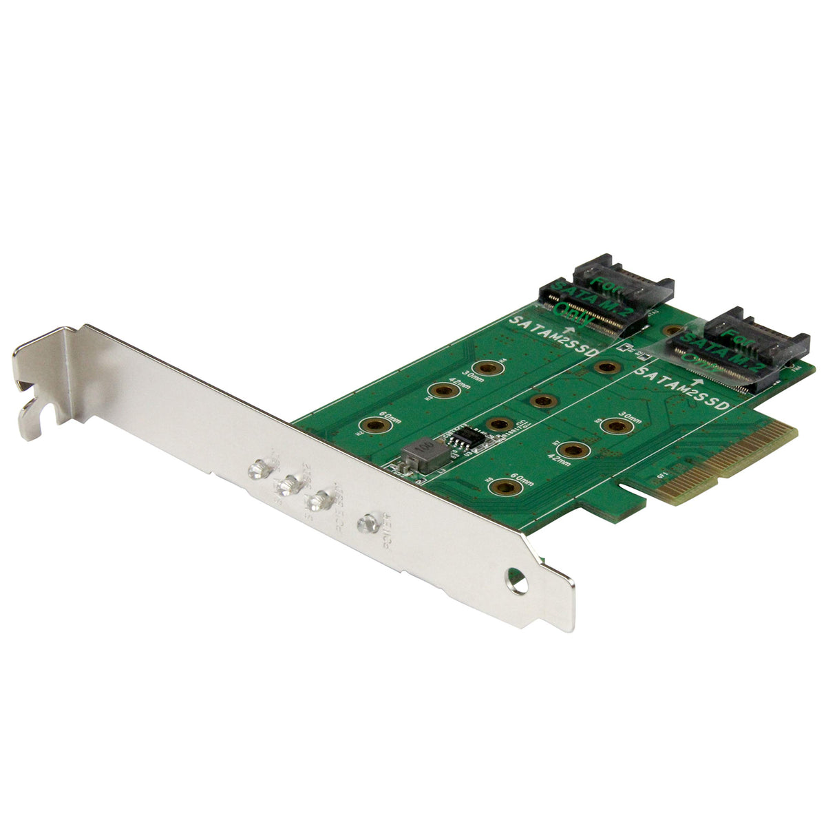 StarTech 3-Port M.2 Adapter, 1x NVMe and 2x SATA III, LEDs (PEXM2SAT32N1)