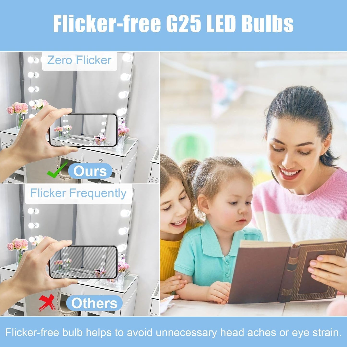 hansang G25 LED Globe Light Bulbs, Vanity Bulbs for Bathroom 60W Equivalent