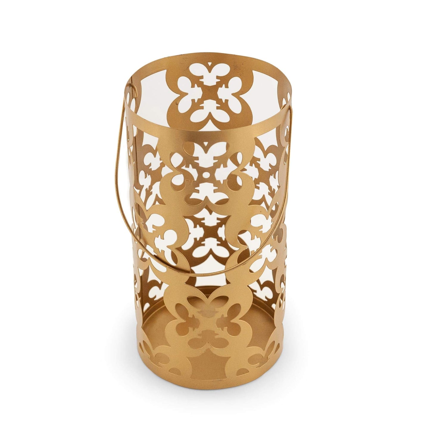 Seven20 Star Wars Stamped Iron Lantern with Handle | Gold Die Cut Rebel Symbol Clusters | Indoor & Outdoor Use | 11.5 Inches Tall