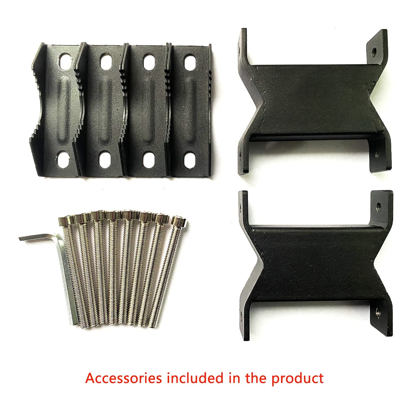 VANROUG 2 PCS Heavy Duty Antenna Mount Clamp, Wall Mount Antenna Mast Clamp V Jaw Bracket, TV Antenna Mounting Hardware for TV CB Ham Outside Home