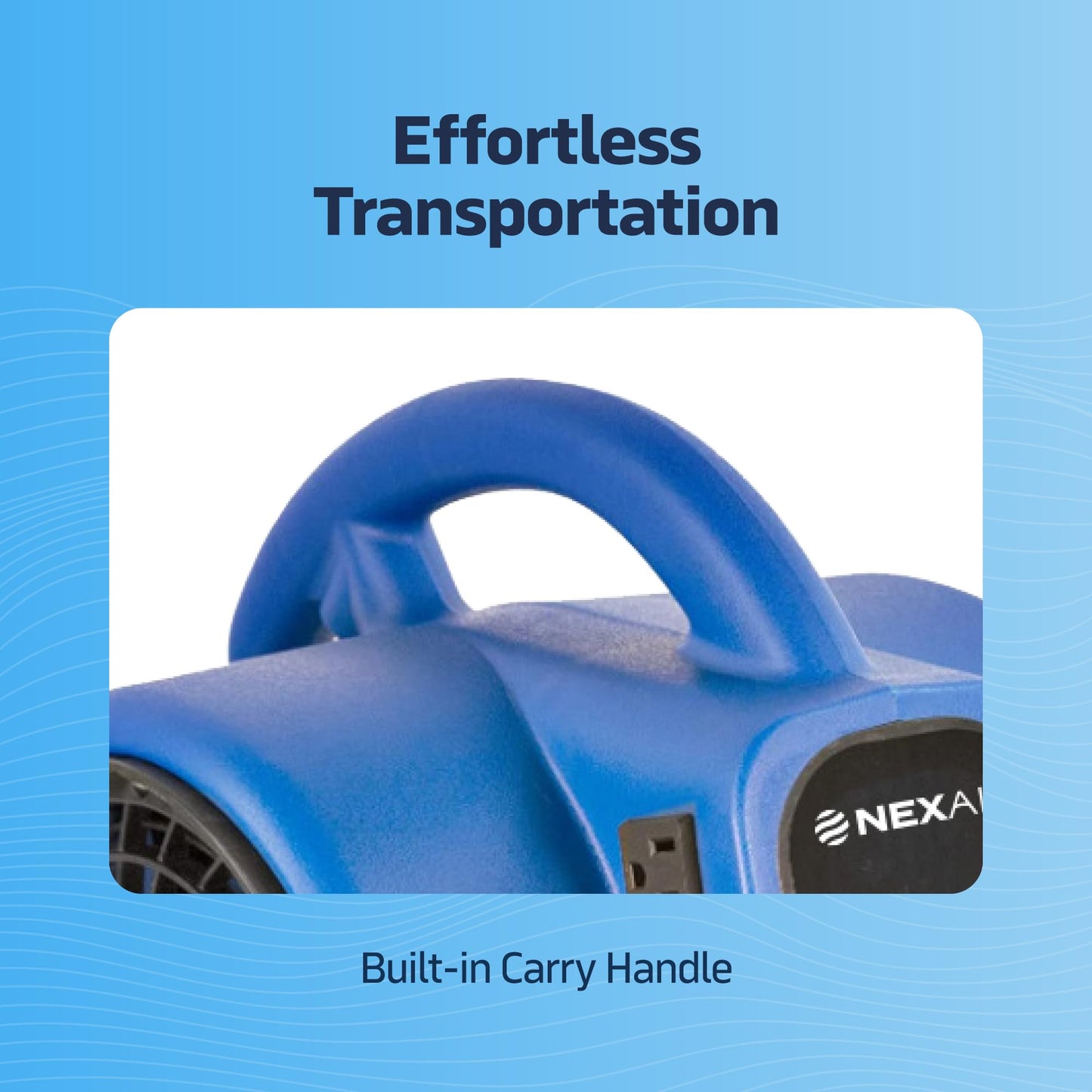 NEXAIR 1/4 HP High-Velocity Industrial Carpet Dryer 3 Speed, Powerful Air mover blower Adjustable angle, Floor drying fan, Dries, Cools,