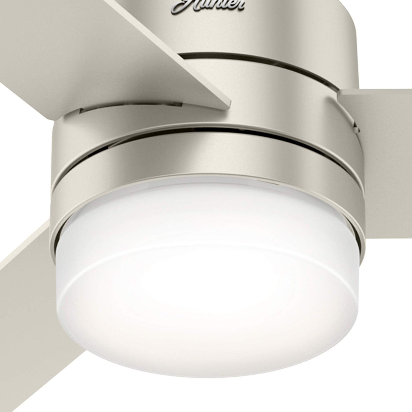 Hunter Fan 54 inch Matte Nickel Ceiling Fan with LED Lights and Remote Control, 3 Blade (Renewed)