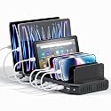 Alxum 60W 10 Port USB Charging Station Multiple Charger Station, USB Organizer Stand for iPad, iPhone Xs Max, X, 8 Plus, Samsung Galaxy, Google Pixel