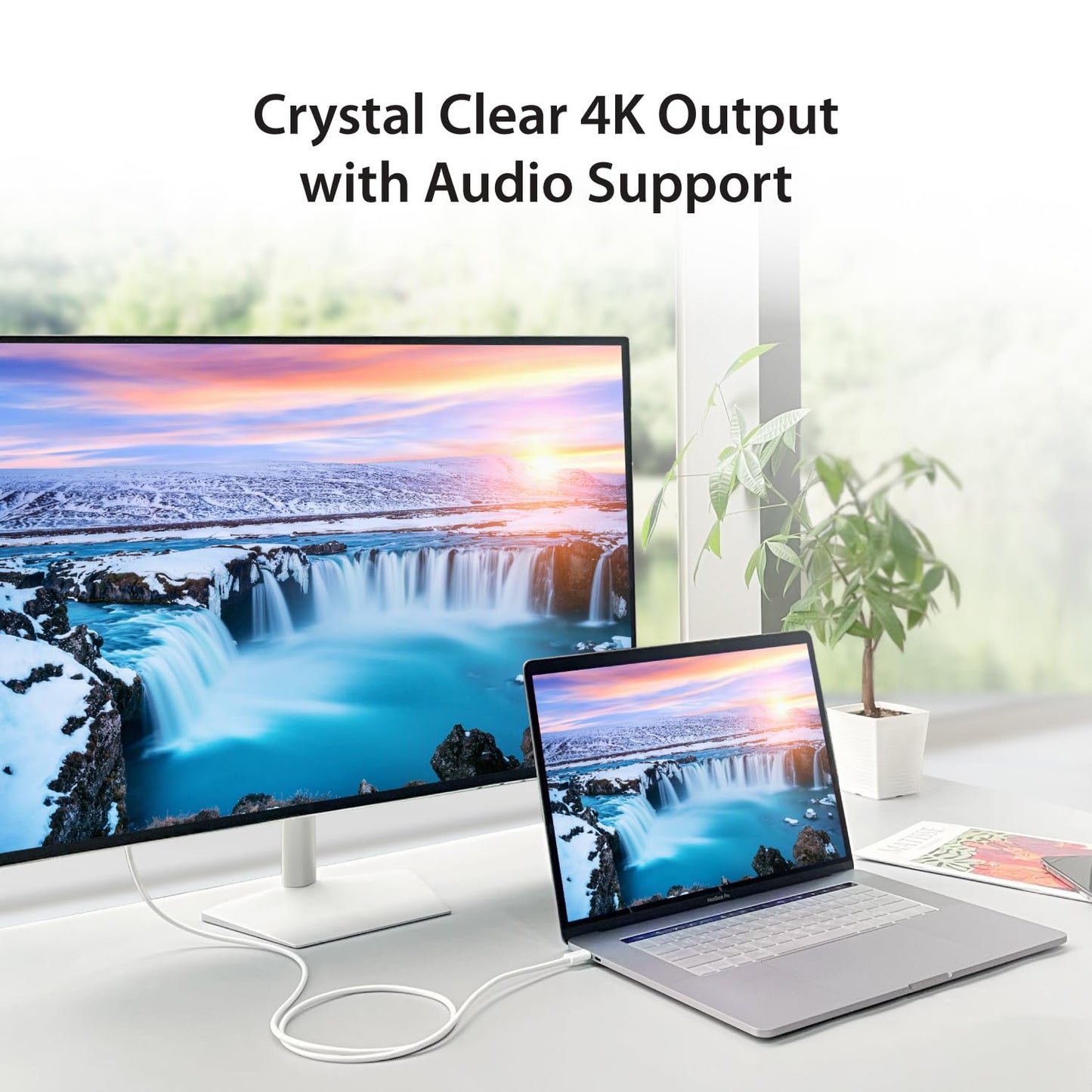 j5create USB-C to DisplayPort Cable - 4K@144Hz, 3.9ft, Type C to DP Cable, Compatible with iPhone 15 Pro/Max, MacBook Pro/Air, iPad Pro, XPS