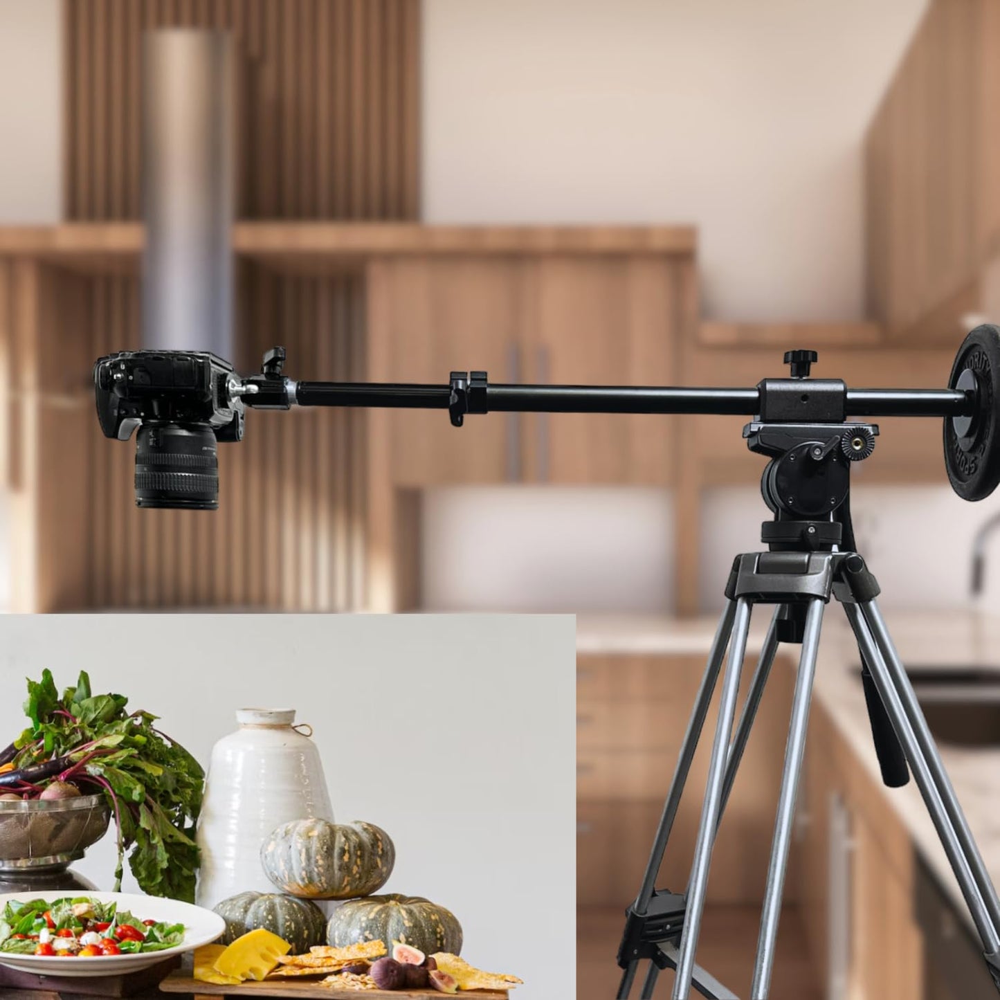 Glide Gear OH 50 Overhead Mount - DSLR, iPhone - 36" Arm, Tripod Extension, Ball Head, Heavy-Duty Metal