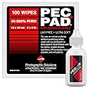 PEC-12 Photographic Emulsion Cleaner Kit and PEC-PAD Lint Free Non-Abrasive Wipes 4"x4" 100 Sheets per/Pkg - for Cleaning Film, Photo Negative, B&W